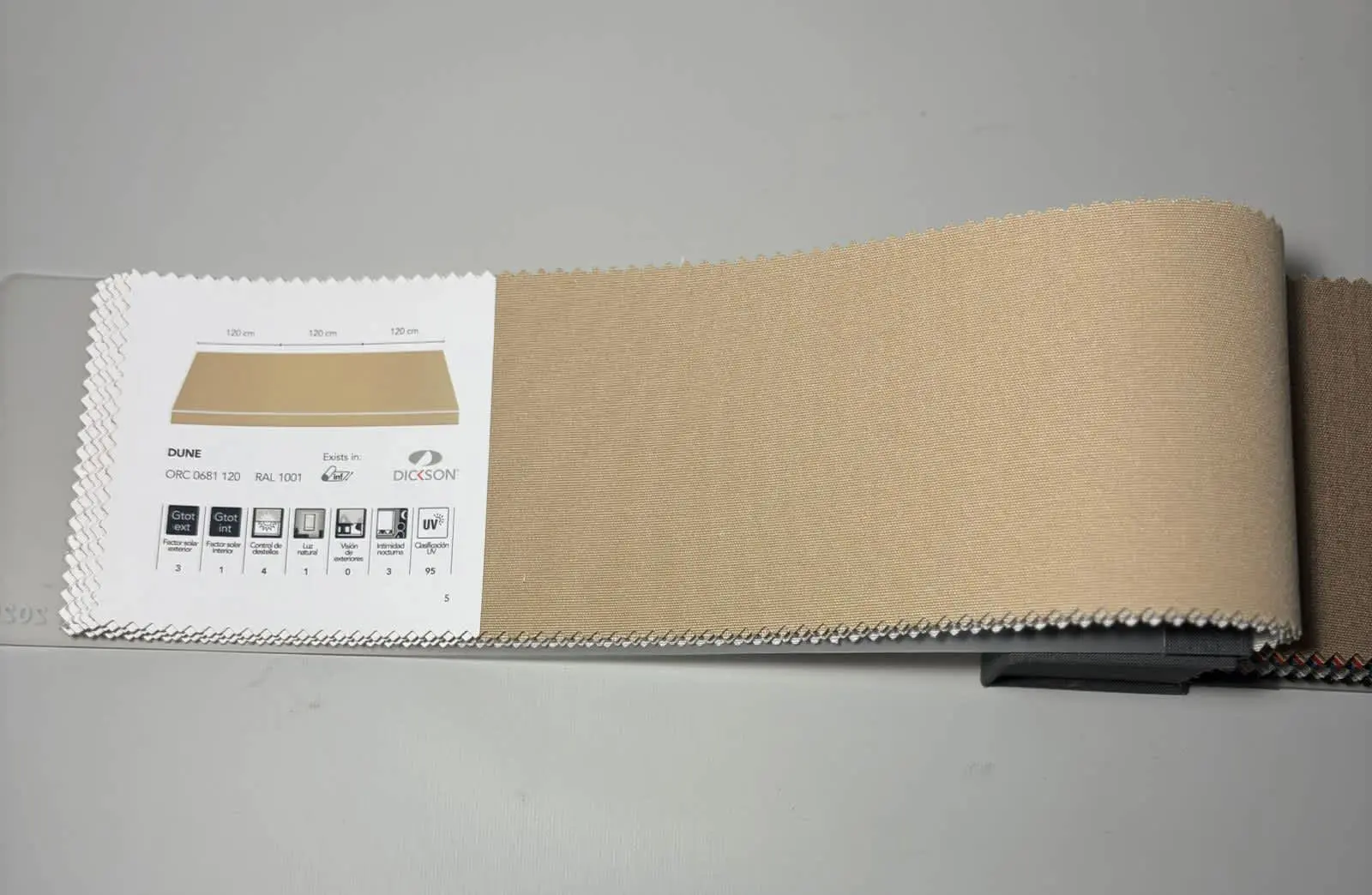 muestra de lona lisa